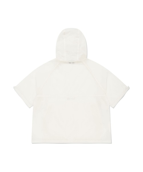 Wacky WiLLy(ワッキーウィリー)の「WOMEN'S NYLON SHORT SLEEVE WINDBREAKER(ナイロンジャケット・レディース・ホワイト/スカイブルー・FREE)」の4枚目の写真