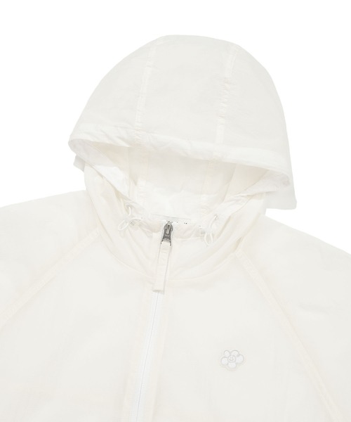 Wacky WiLLy(ワッキーウィリー)の「WOMEN'S NYLON SHORT SLEEVE WINDBREAKER(ナイロンジャケット・レディース・ホワイト/スカイブルー・FREE)」の5枚目の写真