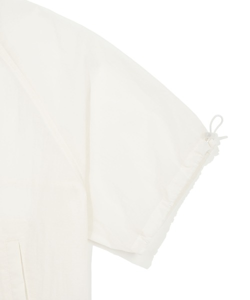 Wacky WiLLy(ワッキーウィリー)の「WOMEN'S NYLON SHORT SLEEVE WINDBREAKER(ナイロンジャケット・レディース・ホワイト/スカイブルー・FREE)」の7枚目の写真