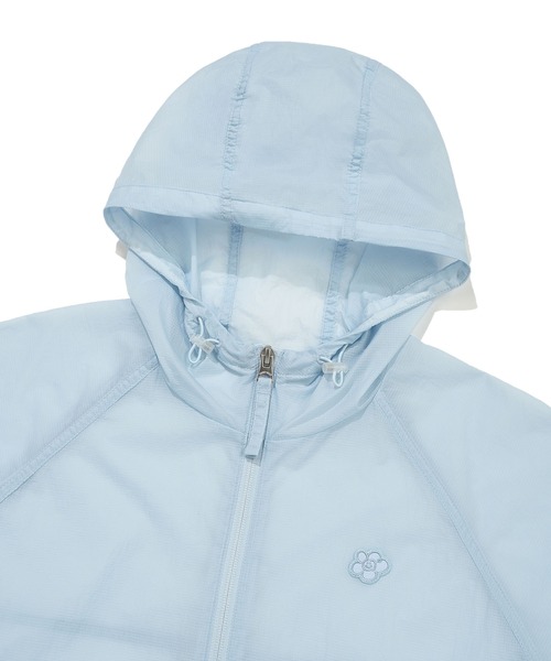 Wacky WiLLy(ワッキーウィリー)の「WOMEN'S NYLON SHORT SLEEVE WINDBREAKER(ナイロンジャケット・レディース・ホワイト/スカイブルー・FREE)」の12枚目の写真