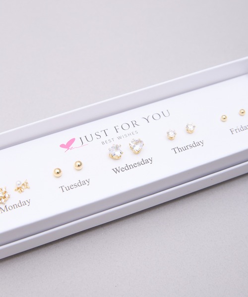 SHIZUTA(シズタ)の「SZT:5daysピアス Monday to Friday 5個セットピアス BOX付(ピアス(両耳用)・レディース・ゴールド・FREE)」の11枚目の写真