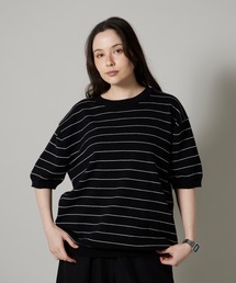 OK YESTERDAY（オッケーイエスタデイ）の「ショートスリーブ ボーダーニット（ニット/セーター）」