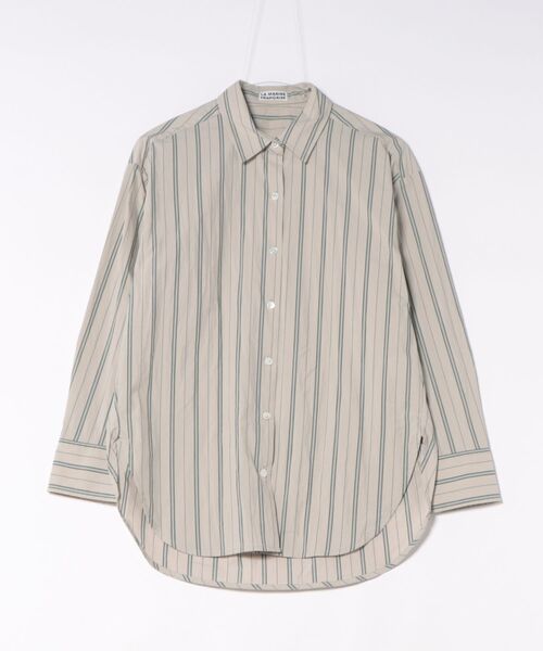LA MARINE FRANCAISE（マリン フランセーズ）の「アソートストライプシャツ（シャツ/ブラウス・レディース・ベージュ/ブルー/オフホワイト・FREE）」の2枚目の写真