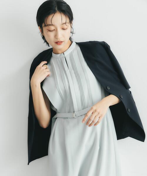 URBAN RESEARCH ROSSO WOMEN（アーバンリサーチ　ロッソ）の「クールタッチ 防シワ ハーフスリーブジャケット（ノーカラージャケット・レディース・ブルー系その他/ベージュ系その他・FREE）」の21枚目の写真