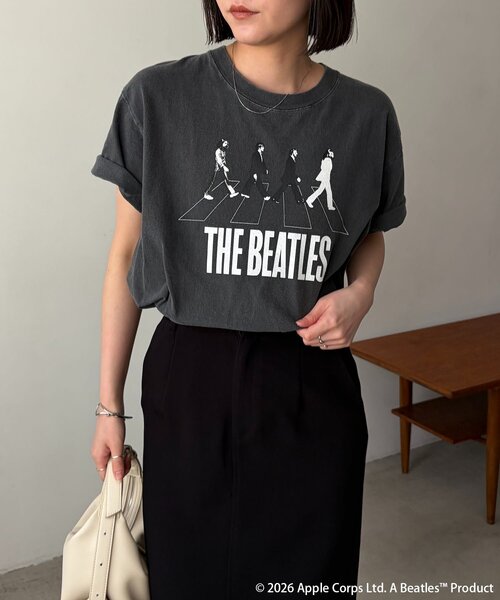 CAPRICIEUX LE'MAGE(カプリシューレマージュ)の「〈GOOD ROCK SPEED〉AbbeyRoad Tシャツ(Tシャツ/カットソー・レディース・ブラック/ベージュ/ホワイト・FREE)」の2枚目の写真