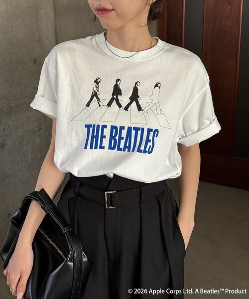 CAPRICIEUX LE'MAGE(カプリシューレマージュ)の「〈GOOD ROCK SPEED〉AbbeyRoad Tシャツ(Tシャツ/カットソー・レディース・ブラック/ベージュ/ホワイト・FREE)」の4枚目の写真