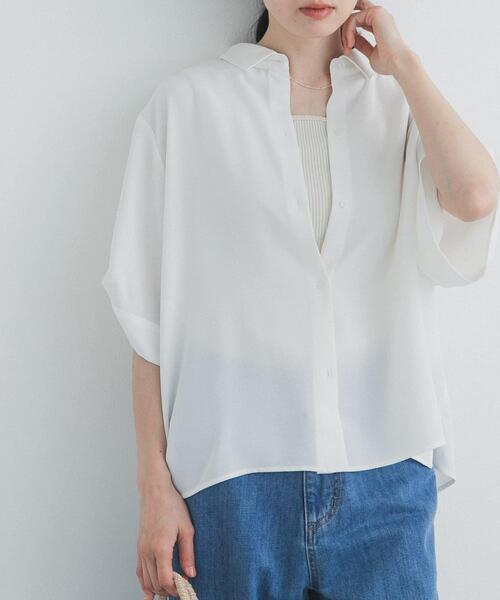 URBAN RESEARCH DOORS（アーバンリサーチドアーズ）の「タックスリーブシャツ（シャツ/ブラウス・レディース・ライトブルー/ネイビー/オフホワイト・FREE）」の8枚目の写真