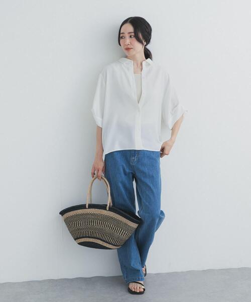 URBAN RESEARCH DOORS（アーバンリサーチドアーズ）の「タックスリーブシャツ（シャツ/ブラウス・レディース・ライトブルー/ネイビー/オフホワイト・FREE）」の14枚目の写真