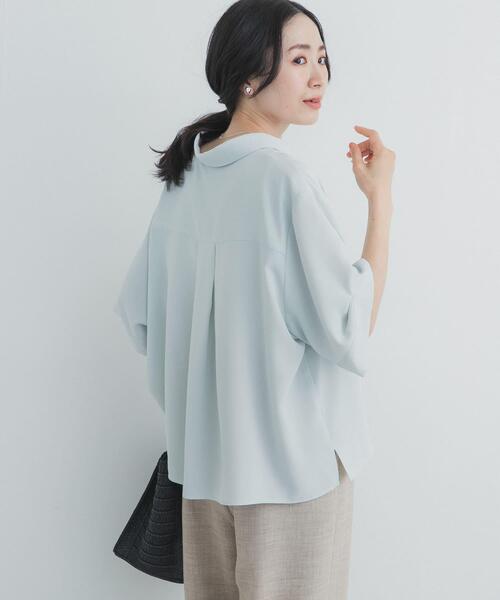 URBAN RESEARCH DOORS（アーバンリサーチドアーズ）の「タックスリーブシャツ（シャツ/ブラウス・レディース・ライトブルー/ネイビー/オフホワイト・FREE）」の20枚目の写真