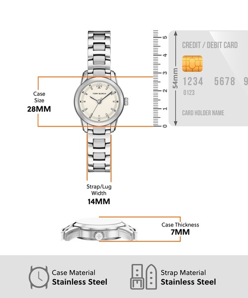 TORY BURCH(トリーバーチ)の「トリーバーチ 腕時計 レディース アナログ ステンレス TBW9071(アナログ腕時計・レディース・シルバー・FREE)」の5枚目の写真