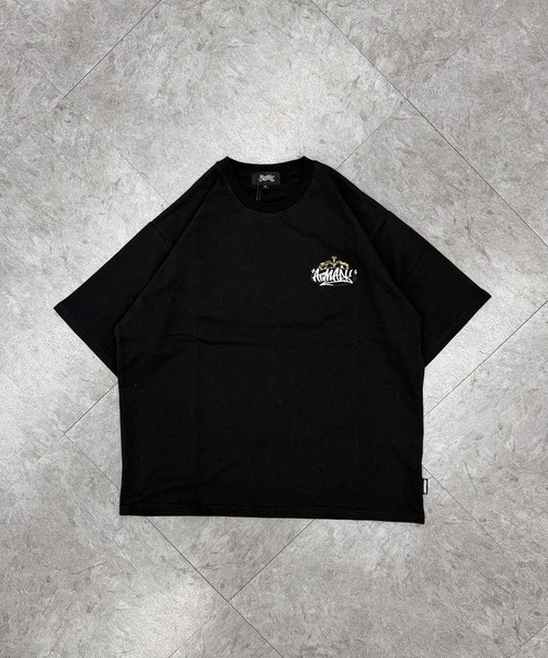 ATMARK(アットマーク)の「《3サイズ展開 / UNISEX 》ATMARK クラウンロゴサガラ刺繍半袖Tシャツ セットアップ可能(Tシャツ/カットソー・メンズ・ブラック系1/ブラック系3/ホワイト系1/ホワイト系2/ホワイト系3/ブラック系2・S/M/L)」の10枚目の写真
