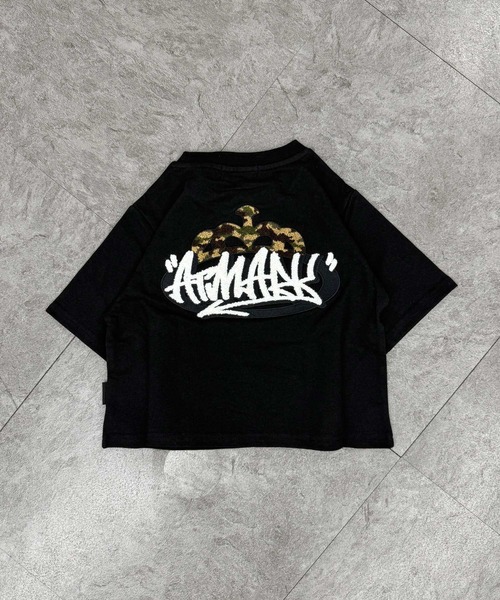 ATMARK(アットマーク)の「《3サイズ展開 / UNISEX 》ATMARK クラウンロゴサガラ刺繍半袖Tシャツ セットアップ可能(Tシャツ/カットソー・メンズ・ブラック系1/ブラック系3/ホワイト系1/ホワイト系2/ホワイト系3/ブラック系2・S/M/L)」の11枚目の写真