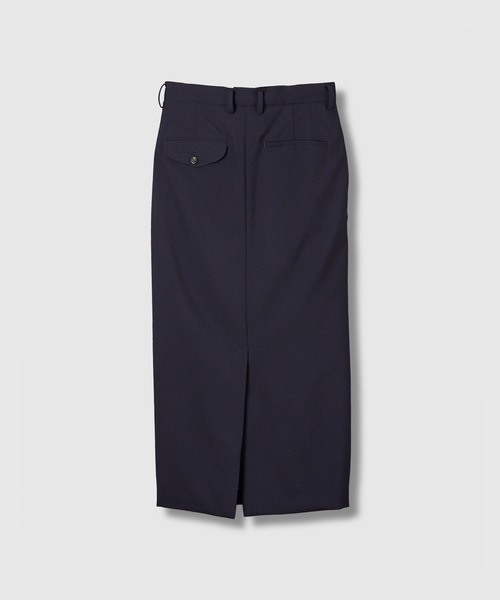 HOLIDAY（ホリデイ）の「WOOL DRAWSTRINGS 2TUCK SKIRT ウールドローストリングスツータックスカート（スカート・レディース・ダークネイビー・ONE SIZE）」の2枚目の写真