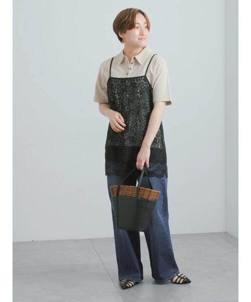 Te chichi(テチチ)の「コットンカットカノコポロシャツ(Tシャツ/カットソー・レディース・チャコールグレー/ラベンダー/ベージュ・F)」の14枚目の写真