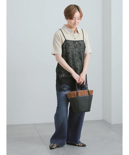 Te chichi(テチチ)の「コットンカットカノコポロシャツ(Tシャツ/カットソー・レディース・チャコールグレー/ラベンダー/ベージュ・F)」の15枚目の写真