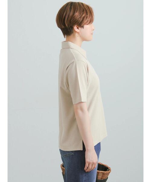 Te chichi(テチチ)の「コットンカットカノコポロシャツ(Tシャツ/カットソー・レディース・チャコールグレー/ラベンダー/ベージュ・F)」の17枚目の写真
