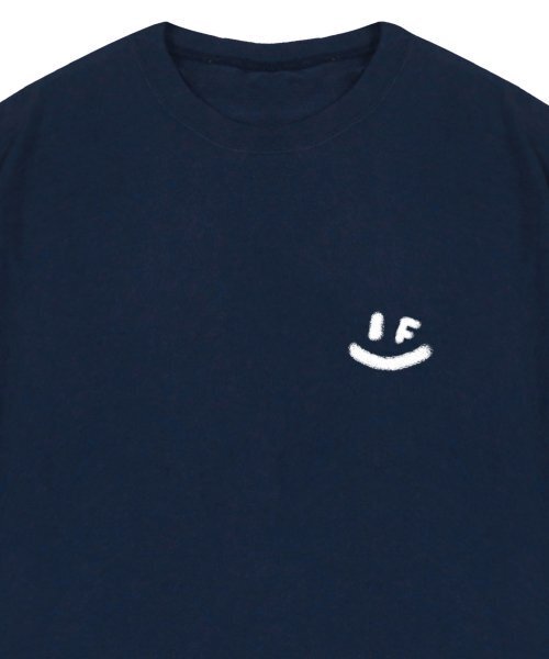 GRAVER（グレーバー）の「[ユニセックス]スプレースモールドローイングスマイル半袖Tシャツ_ネイビー（Tシャツ/カットソー・レディース・ホワイト・SMALL/MEDIUM/LARGE）」の3枚目の写真