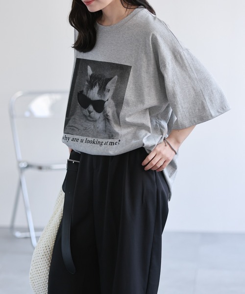 CATフォトプリントTシャツ / フォトプリントTシャツ
