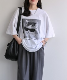 CATフォトプリントTシャツ / フォトプリントTシャツ