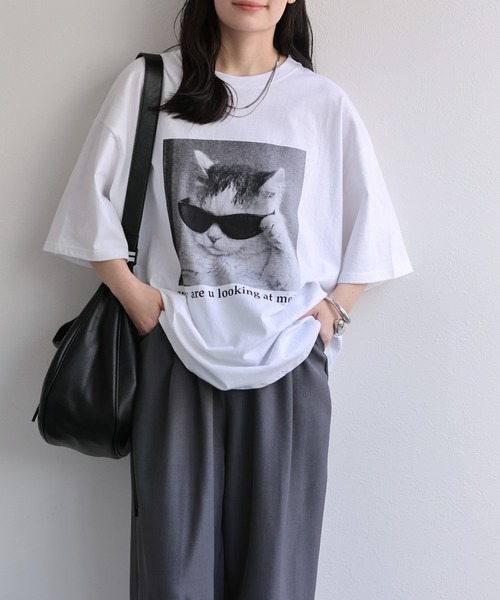 CATフォトプリントTシャツ / フォトプリントTシャツ
