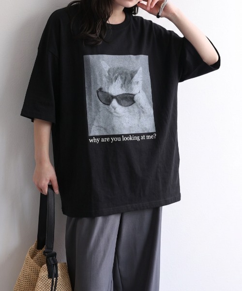 CATフォトプリントTシャツ / フォトプリントTシャツ