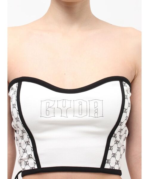 GYDA(ジェイダ)の「Symmetry GYDA side drawstringビスチェ(チューブトップ・レディース・ブラック/オフホワイト/ネイビー・FREE)」の19枚目の写真