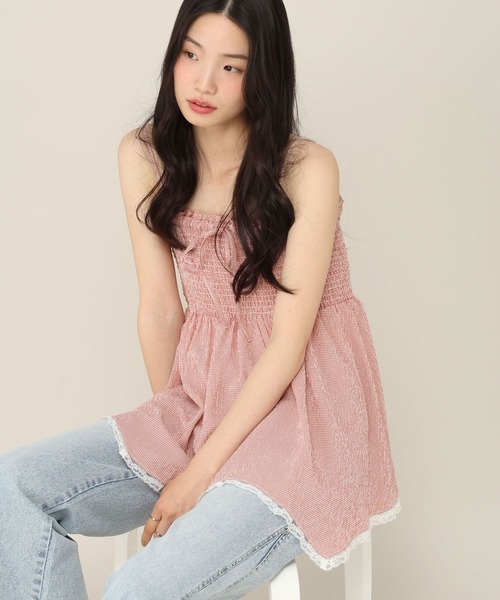 Heather(ヘザー)の「シャーリングレースベアキャミ 815290(キャミソール・レディース・オフホワイト/レッド系その他/ブラック系その他・FREE)」の21枚目の写真