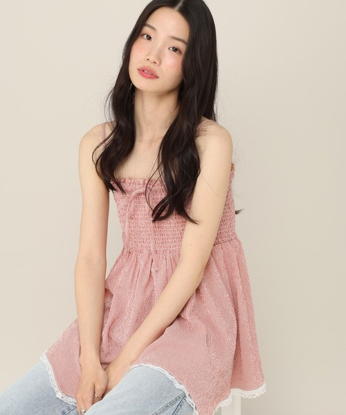 Heather(ヘザー)の「シャーリングレースベアキャミ 815290(キャミソール・レディース・オフホワイト/レッド系その他/ブラック系その他・FREE)」の22枚目の写真