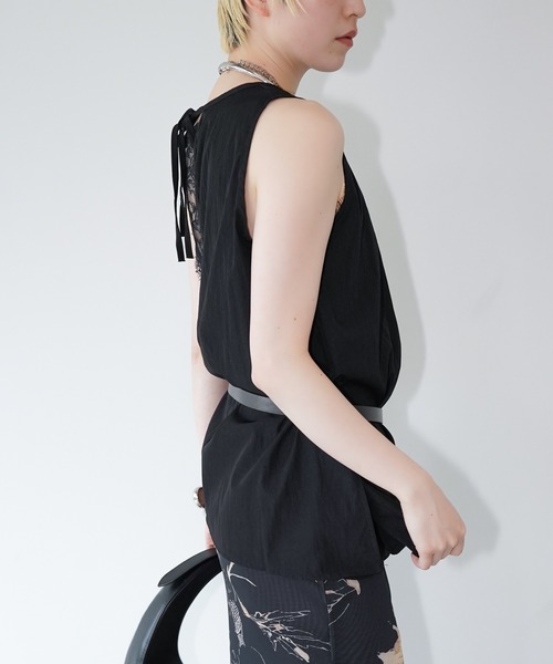 chuclla（チュクラ）の「バックカットアウトノースリトップス chw26s309（Tシャツ/カットソー・レディース・アイボリー/ブラック・FREE）」の17枚目の写真