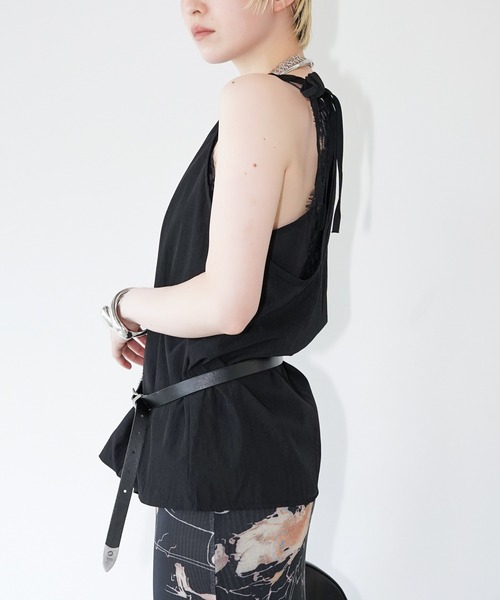 chuclla（チュクラ）の「バックカットアウトノースリトップス chw26s309（Tシャツ/カットソー・レディース・アイボリー/ブラック・FREE）」の18枚目の写真