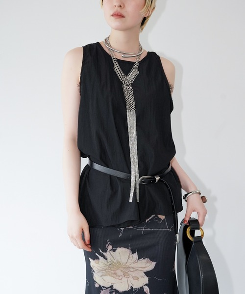 chuclla（チュクラ）の「バックカットアウトノースリトップス chw26s309（Tシャツ/カットソー・レディース・アイボリー/ブラック・FREE）」の13枚目の写真