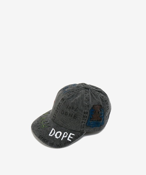 ROYAL FLASH(ロイヤルフラッシュ)の「guernika/ゲルニカ/HAND PAINTED CAP(キャップ・メンズ・インディゴブルー/ベージュ/スミクロ/ホワイト/カーキ/ブラック/イエロー・FREE)」の4枚目の写真