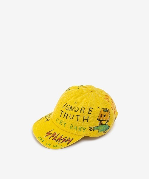 ROYAL FLASH(ロイヤルフラッシュ)の「guernika/ゲルニカ/HAND PAINTED CAP(キャップ・メンズ・インディゴブルー/ベージュ/スミクロ/ホワイト/カーキ/ブラック/イエロー・FREE)」の7枚目の写真