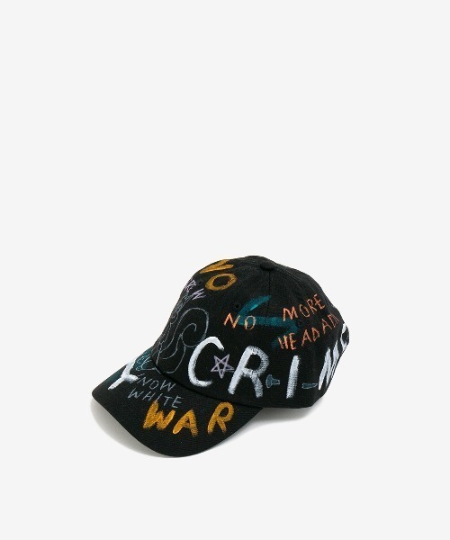 ROYAL FLASH(ロイヤルフラッシュ)の「guernika/ゲルニカ/HAND PAINTED CAP(キャップ・メンズ・インディゴブルー/ベージュ/スミクロ/ホワイト/カーキ/ブラック/イエロー・FREE)」の3枚目の写真