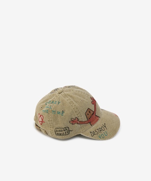 ROYAL FLASH(ロイヤルフラッシュ)の「guernika/ゲルニカ/HAND PAINTED CAP(キャップ・メンズ・インディゴブルー/ベージュ/スミクロ/ホワイト/カーキ/ブラック/イエロー・FREE)」の9枚目の写真