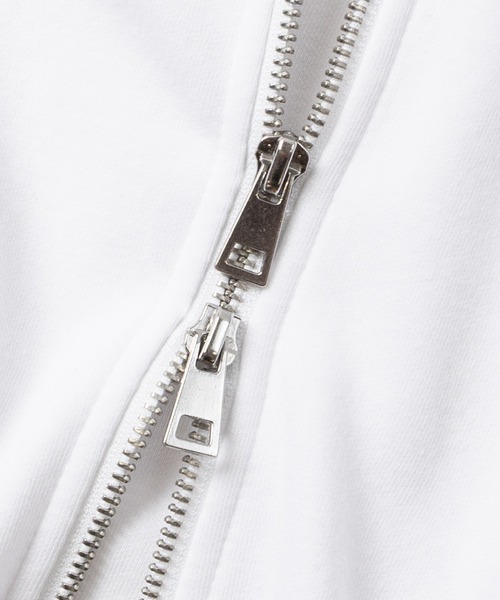 JOHN'S CLOSET(ジョンズクローゼット)の「【13】ビッグアイレットうさみみ 半袖ダブルジップパーカー ファイヤーマンバックルポケット(パーカー・レディース・ブラック/ホワイト・MEDIUM/LARGE)」の7枚目の写真