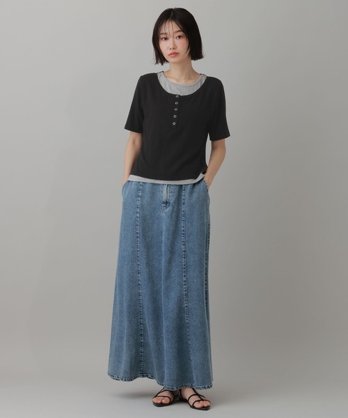 LAKOLE(ラコレ)の「<接触冷感>マーメイドデニムスカート / 865274(デニムスカート・レディース・ブラック/ブルー・LARGE/MEDIUM)」の18枚目の写真