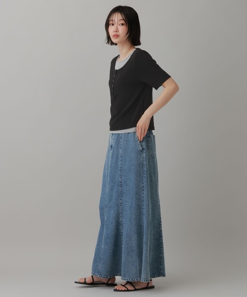 LAKOLE(ラコレ)の「<接触冷感>マーメイドデニムスカート / 865274(デニムスカート・レディース・ブラック/ブルー・LARGE/MEDIUM)」の19枚目の写真