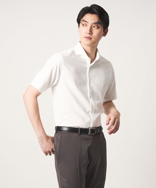 A DAY IN THE LIFE UNITED ARROWS（アデイインザライフユナイテッドアローズ）の「ハイツイスト カッタウェイカラーシャツ-吸水速乾・イージーケア-＜A DAY IN THE LIFE＞（シャツ/ブラウス・メンズ・ホワイト/ロイヤルブルー/ライトブルー・M/L/S/XL）」の7枚目の写真