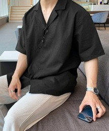NOWLE（ノウル）の「【NOWLE】ルーズシルエット オープンカラー 半袖シャツ / 開襟 ショートスリーブシャツ（シャツ/ブラウス）」