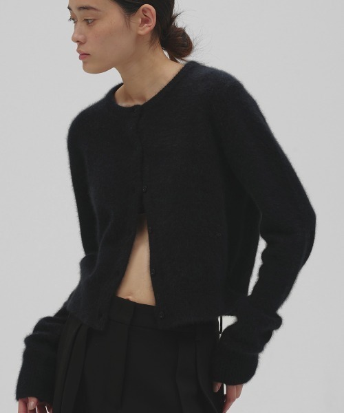 TODAYFUL(トゥデイフル)の「Fox Wool Cardigan(カーディガン/ボレロ・レディース・ブラック/グレー/キナリ・FREE)」の3枚目の写真