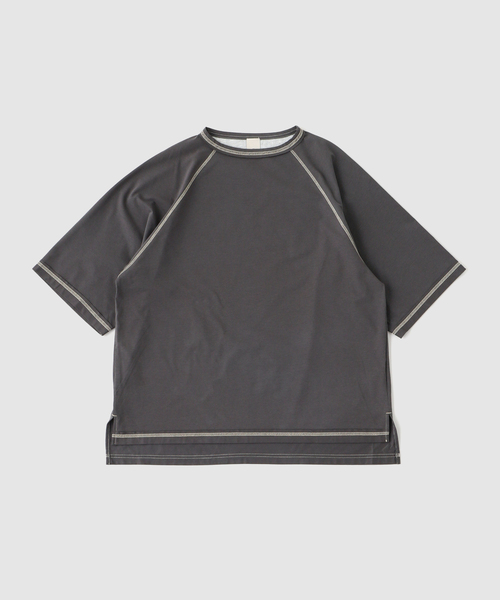 B.C STOCK（ベーセーストック）の「raglan Tシャツ（Tシャツ/カットソー・メンズ・チャコールグレー/グリーン・FREE）」の11枚目の写真