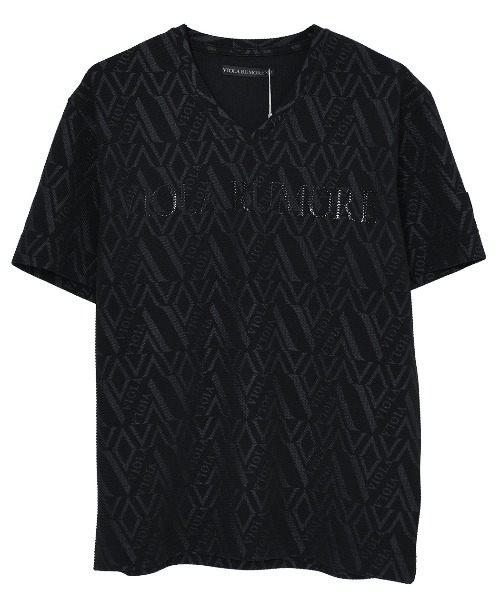 VIOLA(ヴィオラ)の「『VIOLA rumore/ヴィオラ ルモーレ』ジャガードプリントVネックTシャツ(Tシャツ/カットソー・メンズ・オフホワイト/ブラック・M/L/LL)」の16枚目の写真