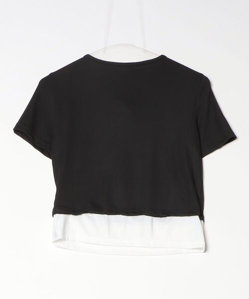 gossip!ロサンゼルス(ゴシップロサンゼルス)の「【Y2Kガーリー】 バイカラーレイヤード風リブカットソー(Tシャツ/カットソー・レディース・ブラック・M)」の2枚目の写真