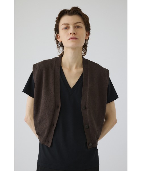 RIM.ARK(リムアーク)の「Compact knit vest(コンパクト ニット ベスト)(ベスト・レディース・ブラウン/グレー/ブラック・FREE)」の4枚目の写真