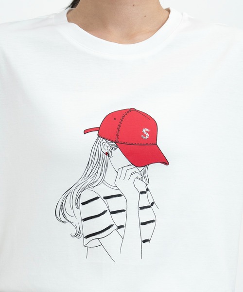 STRAWBERRY-FIELDS(ストロベリーフィールズ)の「超長綿スムースTシャツ(Tシャツ/カットソー・レディース・ホワイト系1/ホワイト系2/ホワイト系3・2)」の8枚目の写真