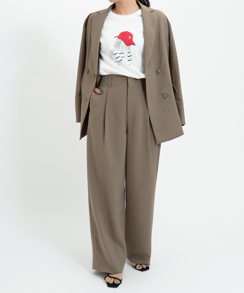 STRAWBERRY-FIELDS(ストロベリーフィールズ)の「超長綿スムースTシャツ(Tシャツ/カットソー・レディース・ホワイト系1/ホワイト系2/ホワイト系3・2)」の6枚目の写真