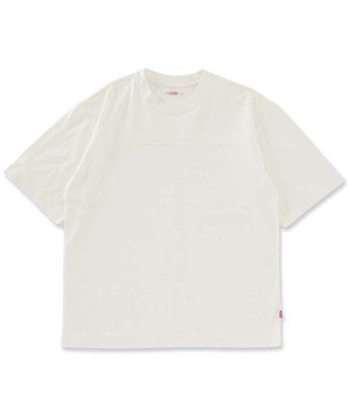 HOLLYWOOD RANCH MARKET(ハリウッドランチマーケット)の「バウンサーメッシュフットボールTEE(Tシャツ/カットソー・メンズ・ホワイト/チャコール・S/M/L)」の1枚目の写真