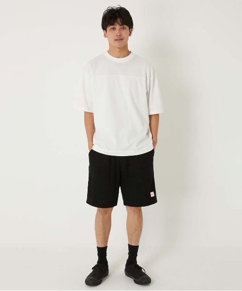 HOLLYWOOD RANCH MARKET(ハリウッドランチマーケット)の「バウンサーメッシュフットボールTEE(Tシャツ/カットソー・メンズ・ホワイト/チャコール・S/M/L)」の4枚目の写真