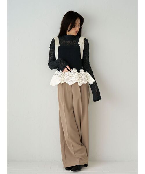 LAGUNAMOON(ラグナムーン)の「バックリボンレースカットソートップス 【シアートップス】(Tシャツ/カットソー・レディース・ブラック/ホワイト/レッド・FREE)」の10枚目の写真